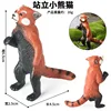 Panda rojo de pie M-3610, ¡un toque de color!