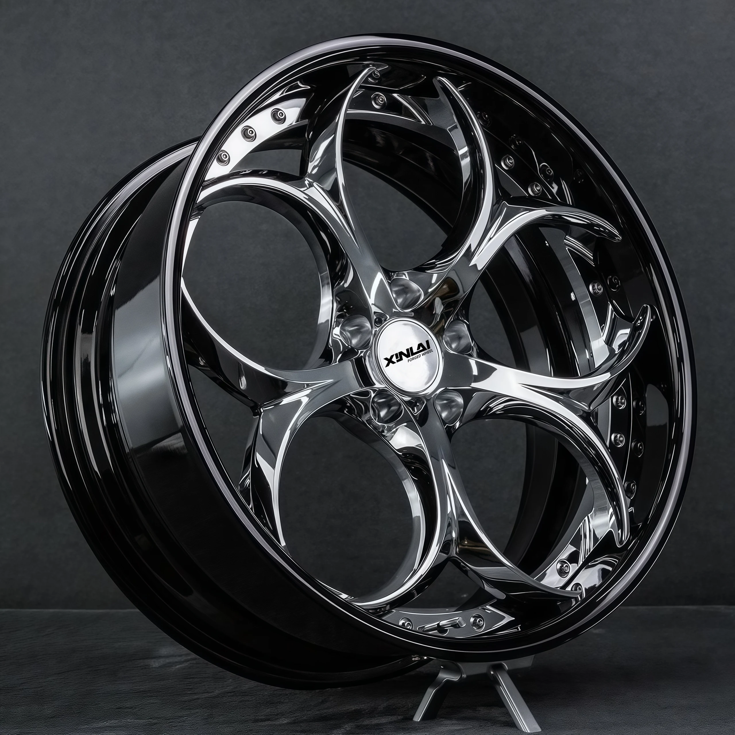 XINLAI Custom Deep Concave 2 Piece 5*120 5*114.3 18 - 22 Inch Passenger Car Aluminum Forged Wheel for Mercedes Benz BMW Porsche - Image 2