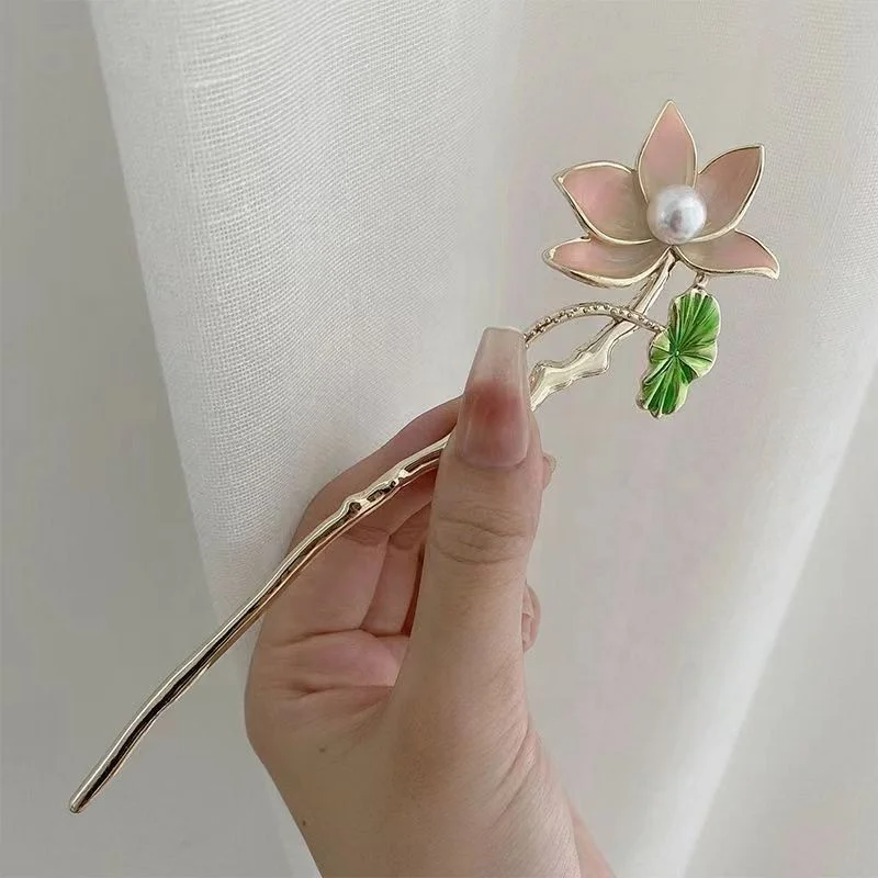 BELLEWORLD factory custom logo color vintage chinese traditional hair pin u-shaped acetate chinese hair stick hair forks