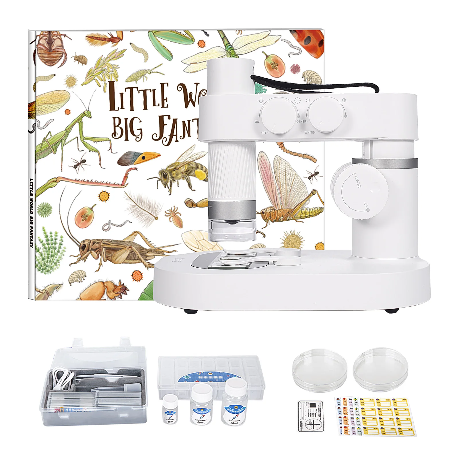 Portable USB WiFi Digital Microscope for Kids Educational Pocket Handheld Microscopio for Students Intelligent and Fun