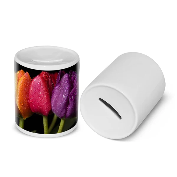 Sublimation Blanks Money Box Ceramic Saving Money Box For Printing