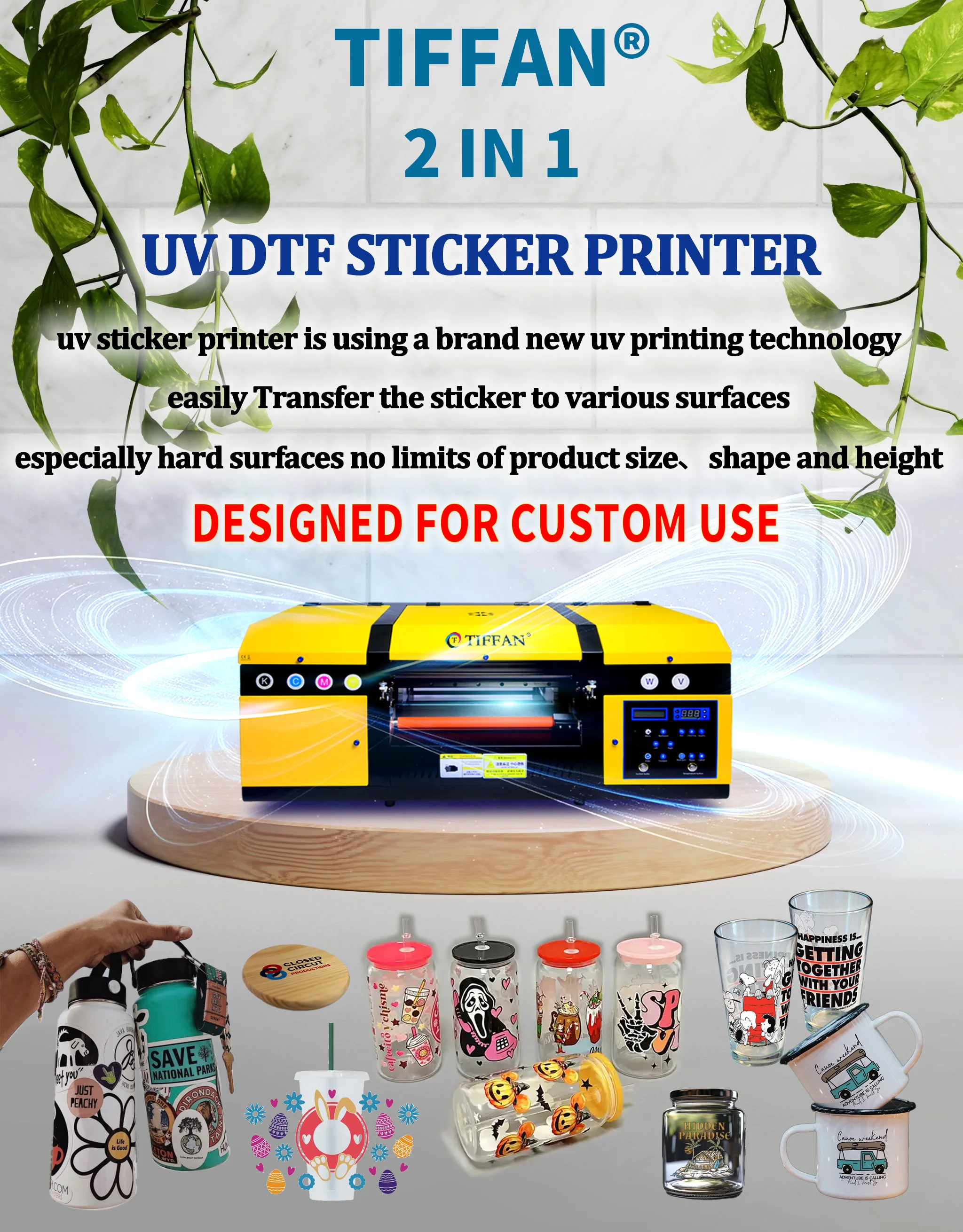 Small Uv Dtf Roller Sticker Printer For Any Irregularly Shaped Cup ...