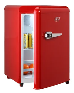 55L Customized Portable Temperature Adjustment Retro Style 1 Door Refrigerator for Commercial Household Use