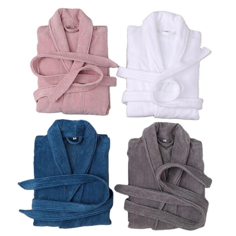 Luxury Hotel Spa Robe Velvet Dressing Gown 100 Cotton Wholesale Bathrobe Buy Wholesale