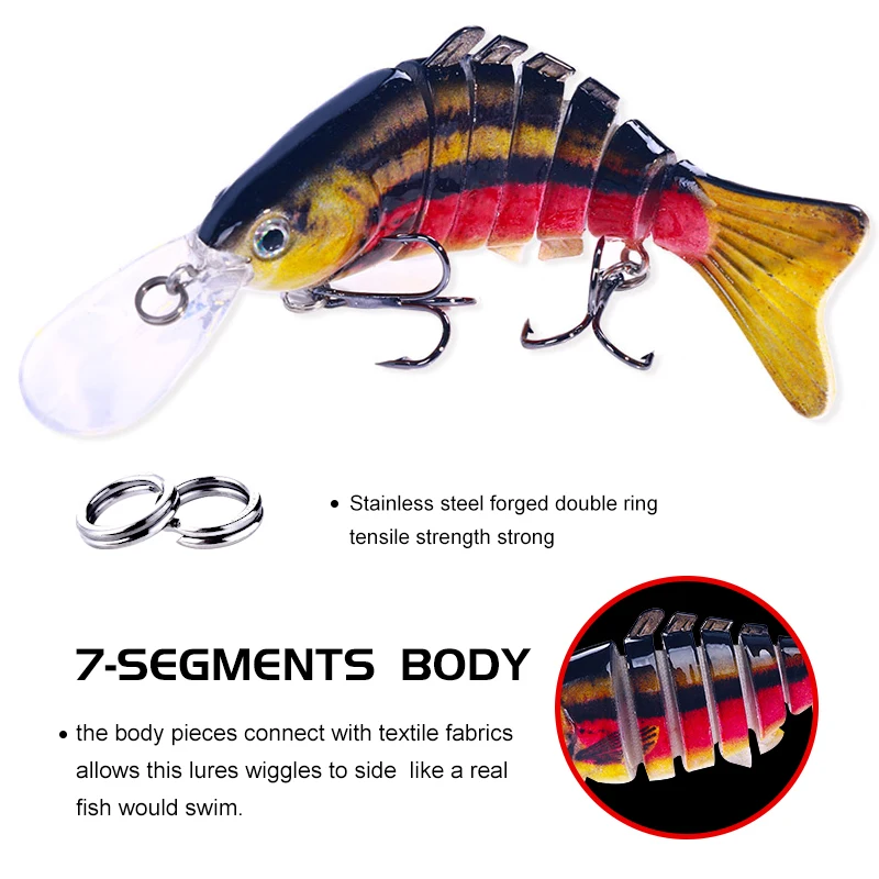 Multi Jointed Swimbait 12cm/16g 7 Segments Fishing Lures Wobbler Tackle Crankbait Artificial Hard Bait Multi Jointed Swimbait 12cm/16g 7 Segments Fishing Lures Wobbler Tackle Crankbait Artificial Hard Bait