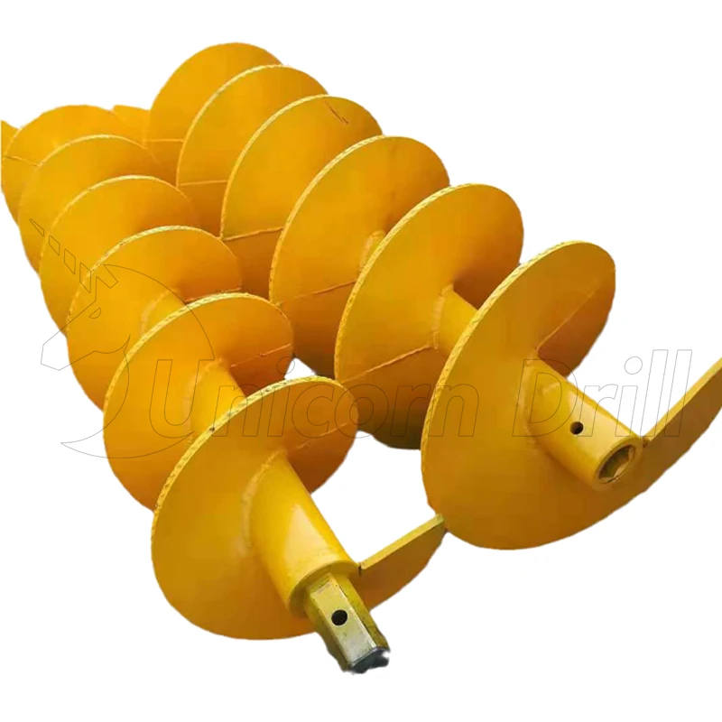 Pile Foundation Rotary Drilling Tools for Bauer Type CFA Continuous Flight Auger With Rock Head