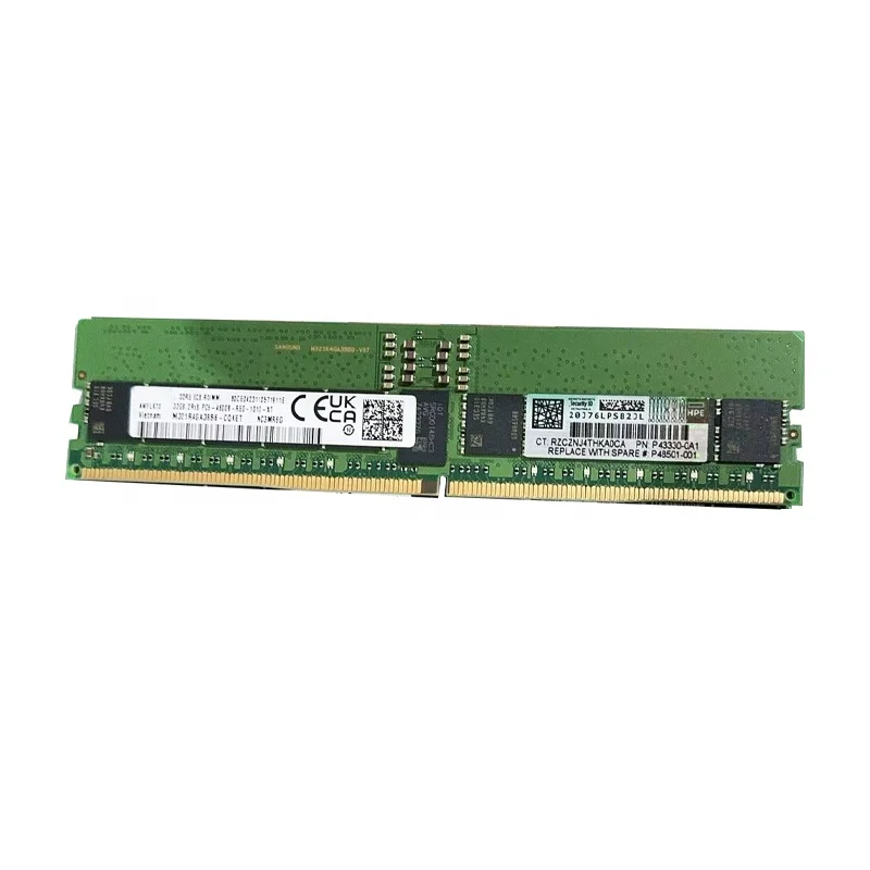Nouvo P43328-B21 DDR5-4800 32GB Rank Duble x8 CAS-40-39-39 Kit Memwa Senp pou Sèv Ak Apilikasyon