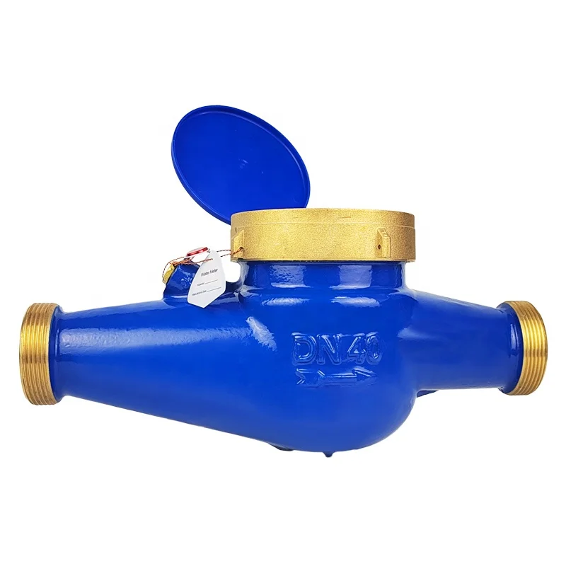Domestic Analog Water Flow Meter Reliable Water Meters Dn25 Brass