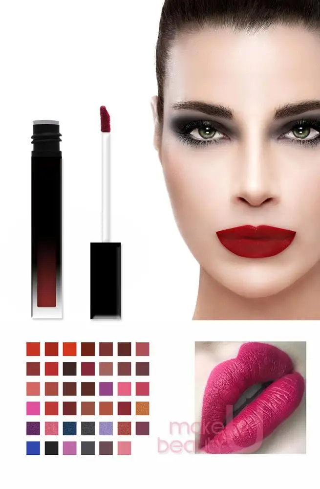 Частная этикетка веганские водонепроницаемые долговечные матовые Жидкие помады