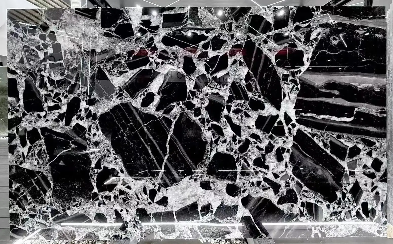 product premium modern polished natural black marble tiles for indoor kitchen countertops bathroom vanity floors-2