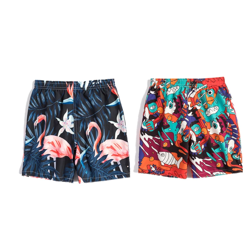 Custom Print Summer Kids Boy Swim suit Shorts Swimwear High Waist Quick Dry Baby Swim Trunks