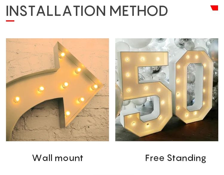 Large Marquee Letters Metal Stand Holder