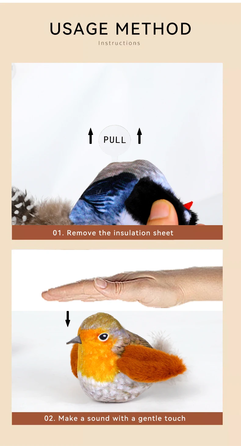 Simulation Calling Bird Cat Toy Adult Cat Baby Cat Companion Boredom Catnip Toy Dog Boredom Pet Supplies supplier