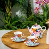 Coral Reef - Ceramic Ring Handle Teapot Set