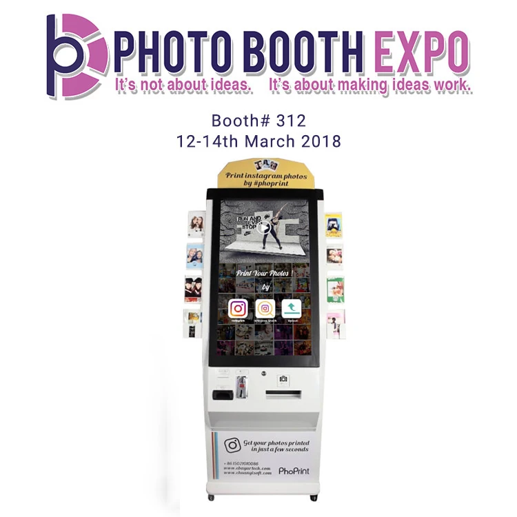 Touchscreen Photo Printing Kiosk Compatible with Apple Pay & Google Pay for Instant Advertising & Photo Printing