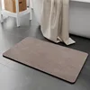 Rainbow Fleece Bathroom Mat - Minimalist Brown