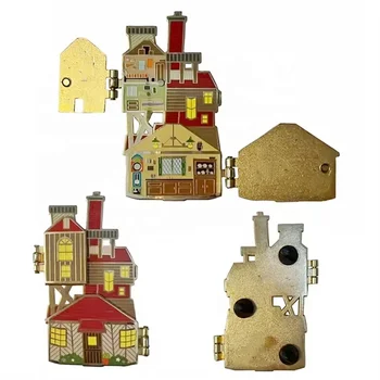 Top Selling Wholesale Design Custom Flip house scenery shells Enamel Pin The telescoping camera  Custom hard Enamel Pins