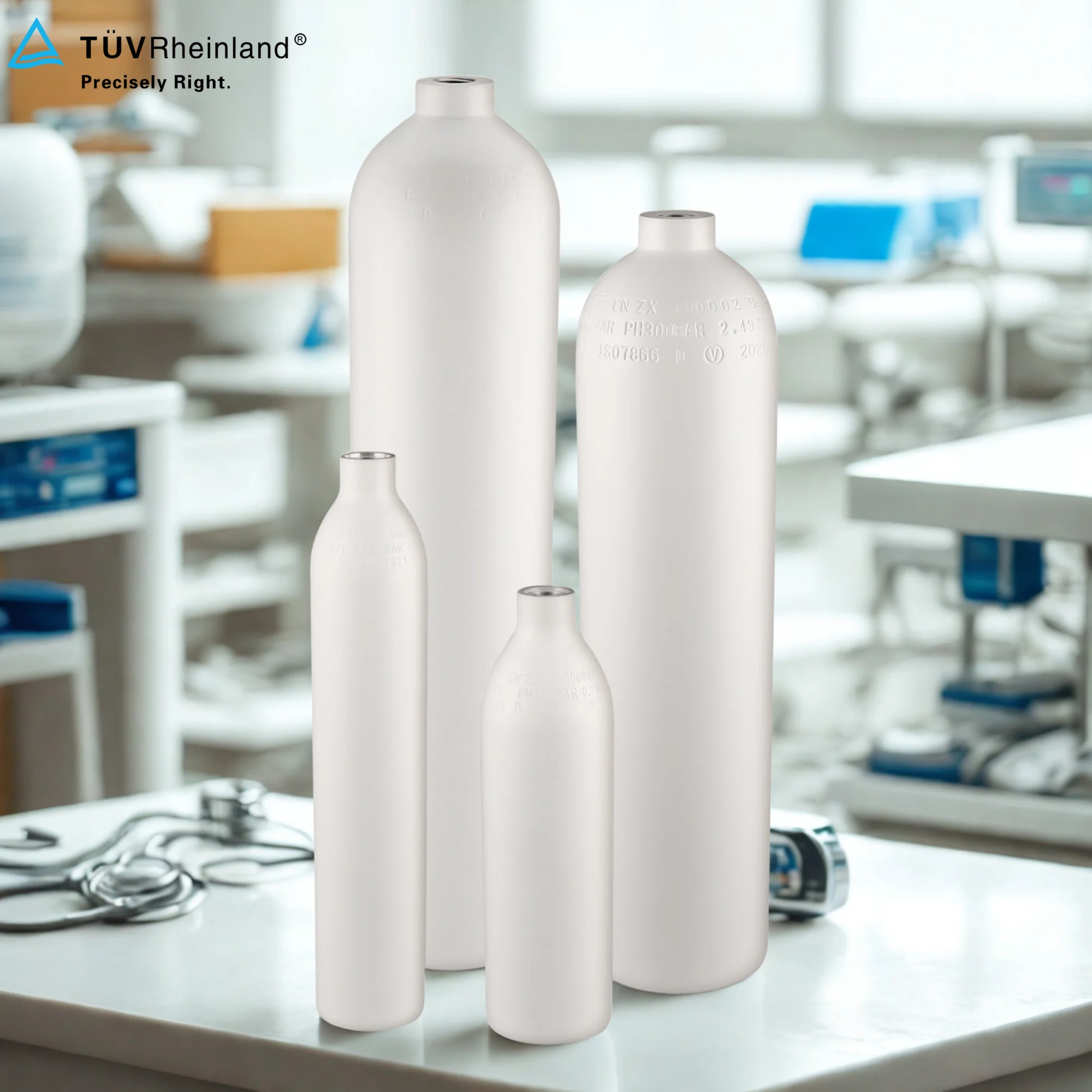 ZX ISO7866 High Pressure 0.29L-54L Medical Oxygen Cylinder Tank