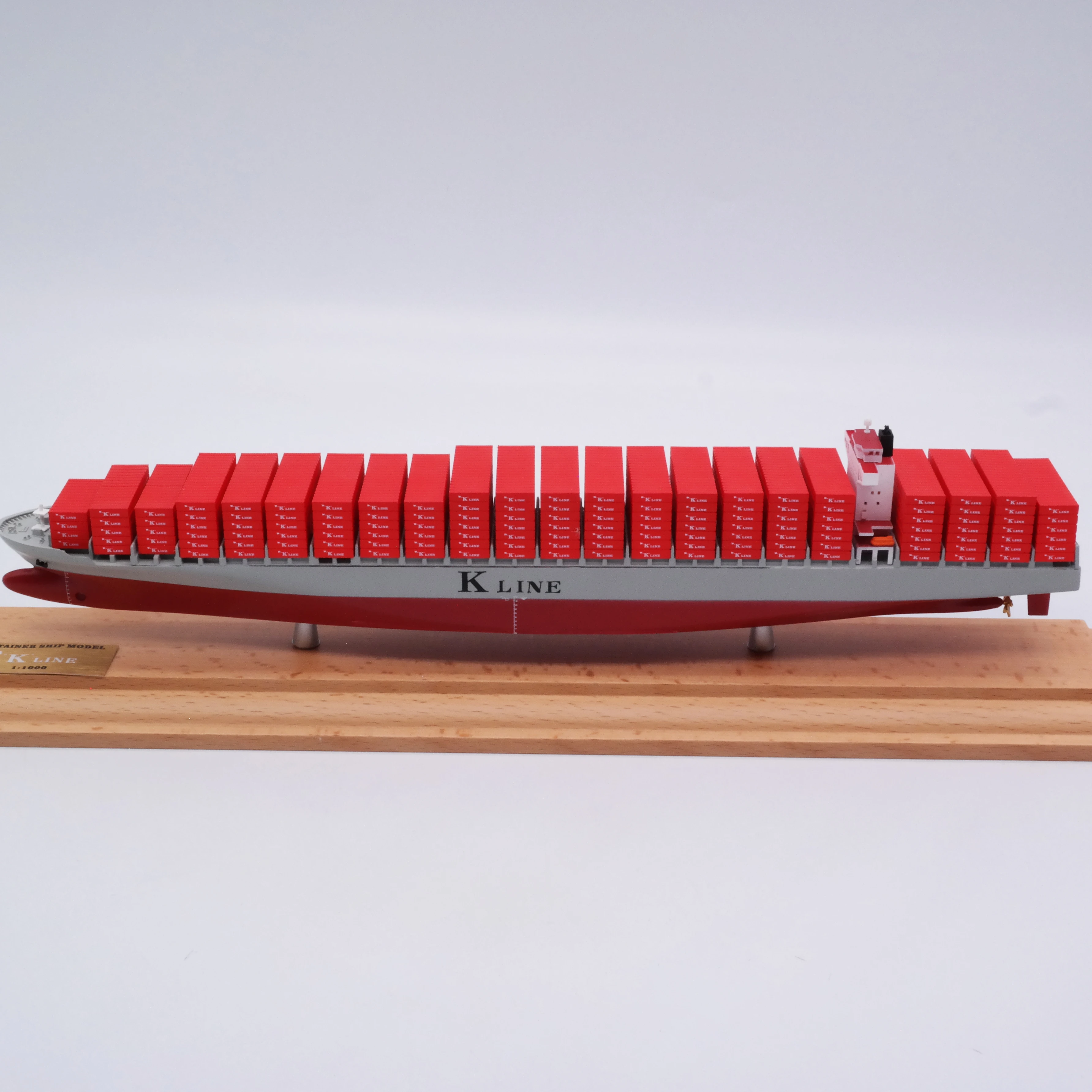 【A】O.A.S Factory's Customized 35cm K LINE Container Ship Model Handmade 1:1000 Scale Model for Promotional & Business Gifts