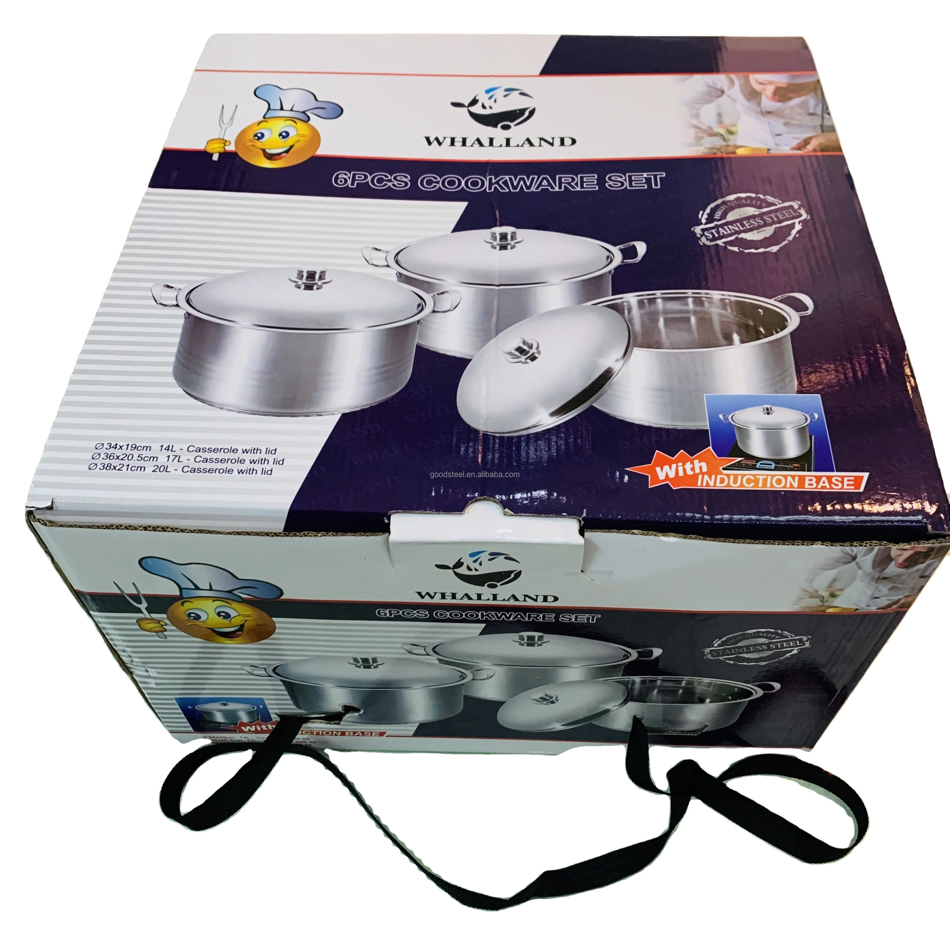 stainless steel cookware set 14pcs big