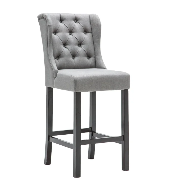 Cheap Modern Design Wooden Velvet High Quality Kitchen Seat Bar Stool Chairs Set for Sale