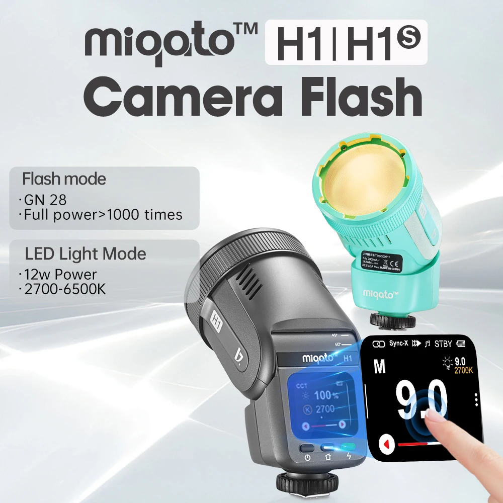 JINBEI H1 LED Camera Flash - Portable Photography Lighting