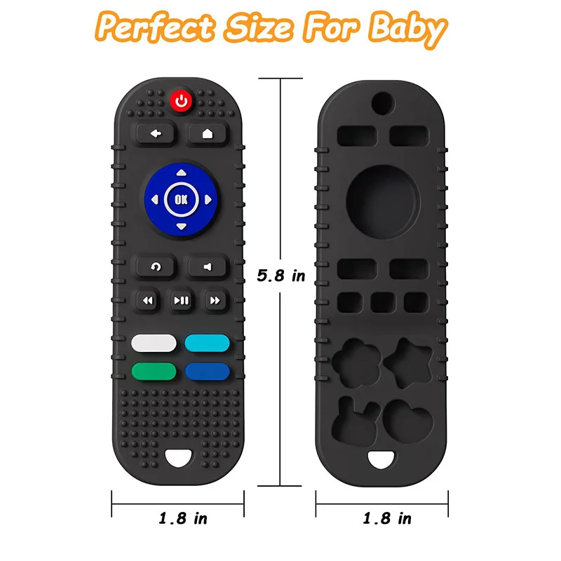 Yimei Remote Control Shape Soft Silicon Baby Chew Teether Teething Toys ...