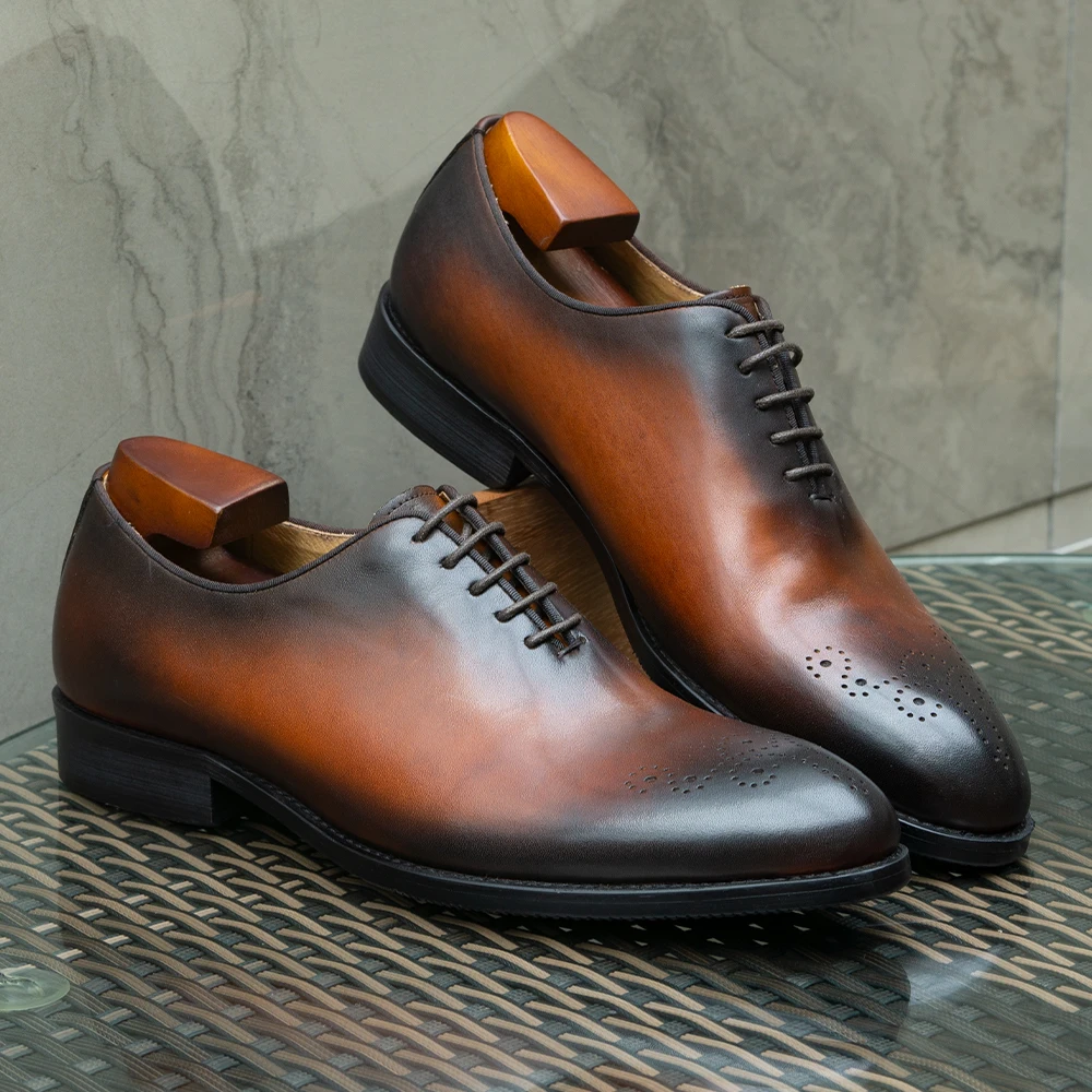 Luxury Men's Genuine Leather Shoes - Handmade & Durable