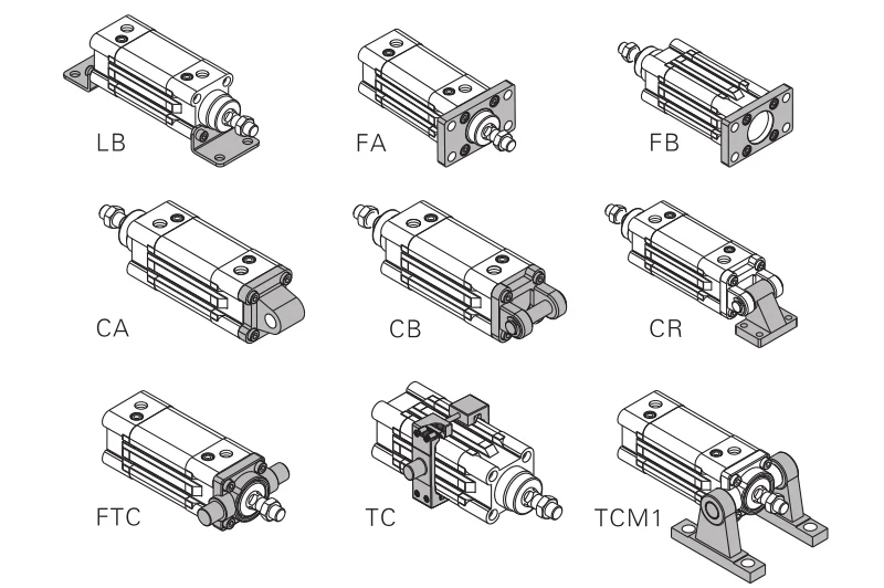 Sc Series Aluminium Alloy Standard Cylinder 63*200 Stroke 8 Inch