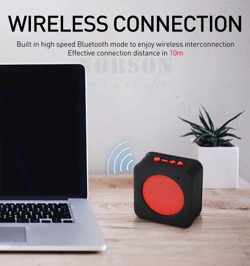 Custom Logo Cheap Cube Hand Free Speker Woofer Outdoor Portable Active caixa de som Bluetooth Speaker - ANKUX.COM