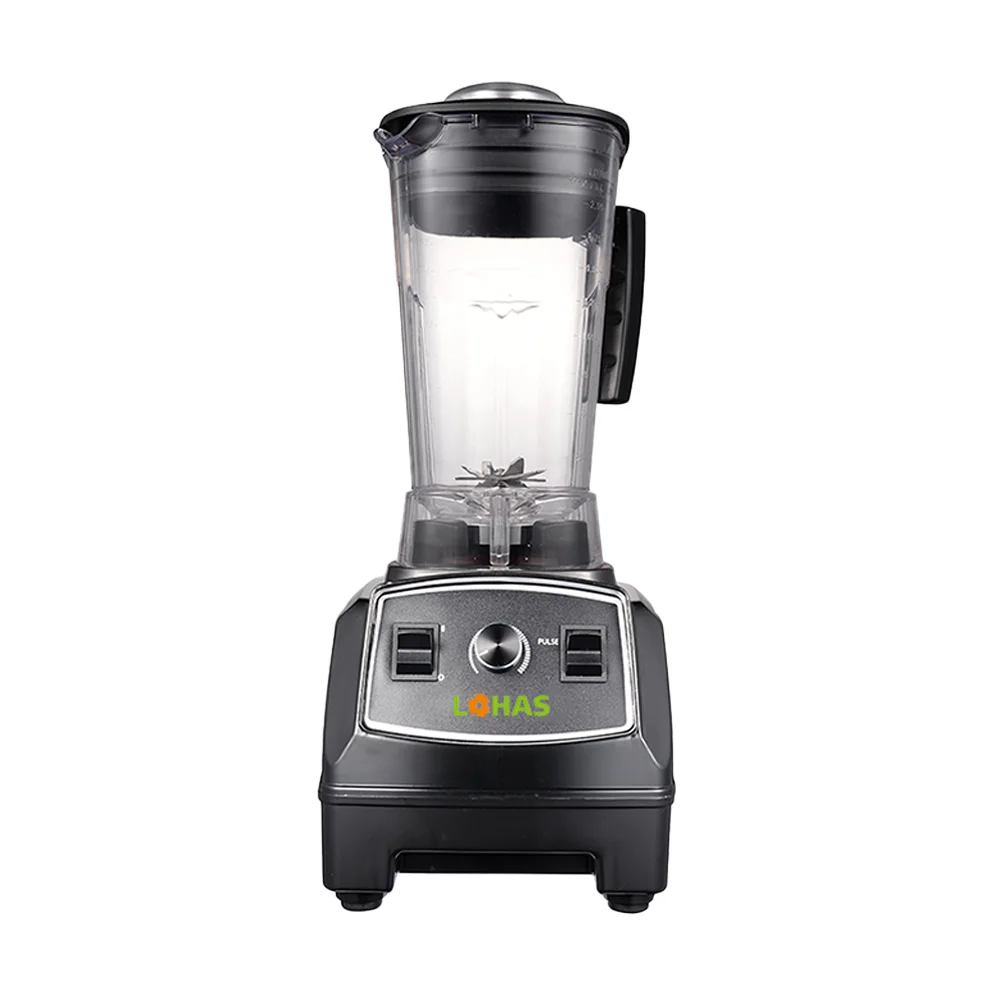 Blender Komersial Tugas Berat Lohas, Motor 1500 W, Bersertifikasi NSF, Kapasitas 2 L, Bilah dari Baja Tahan Karat, Kecepatan Variabel, Mesin Smoothie Dapur