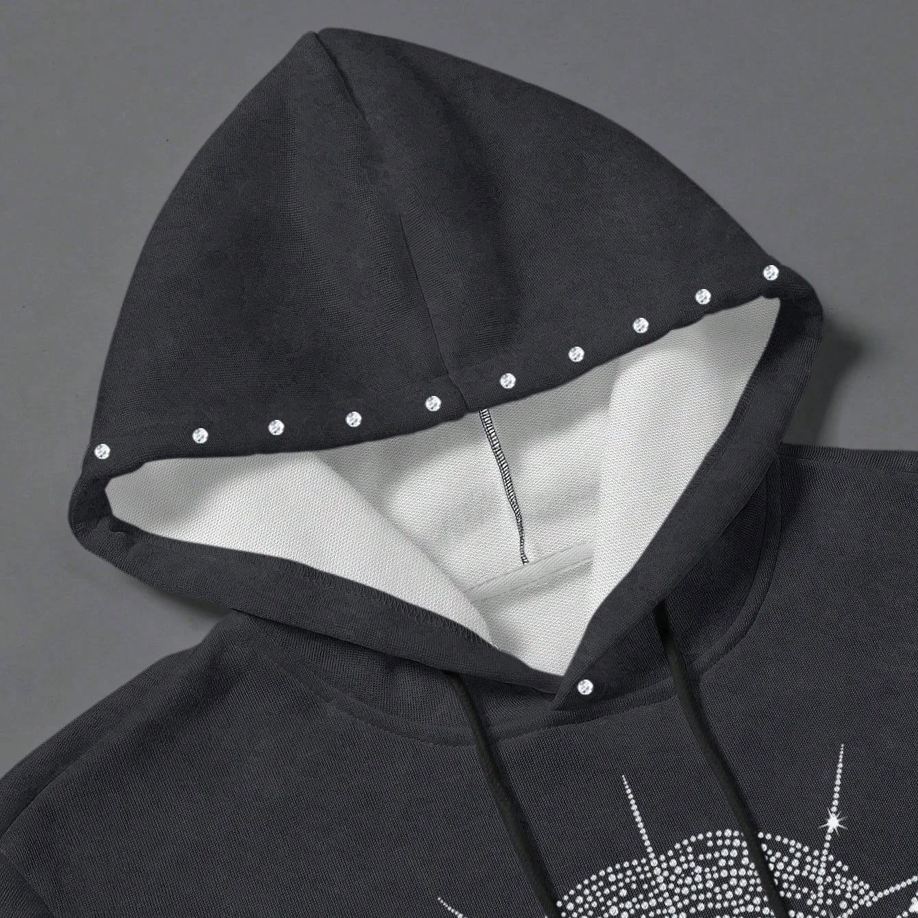 OEM & OBM Manfinity Streetrush Custom Men's Rhinestone Embellished Hoodie Sweatshirt Hoodie Jesus Graphic Design Men's Hoodies gallery 4