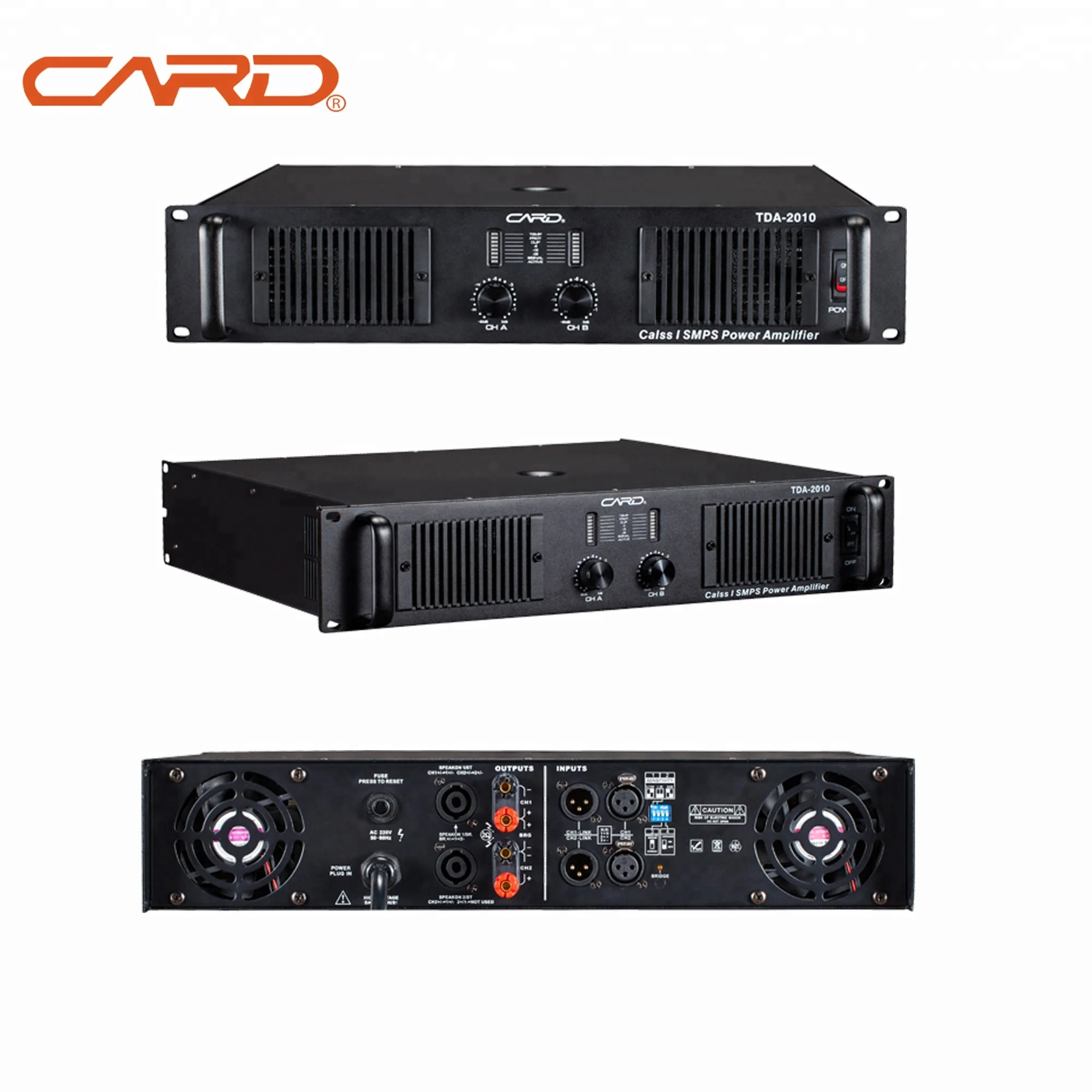 2U Stage Amplifier Class Td Power Amplifier  Professional Stereo Audio Power Amplifier