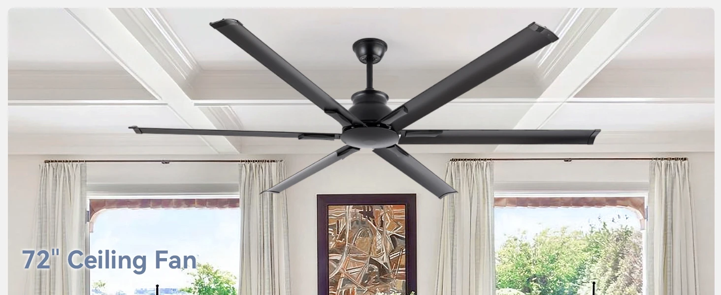 Large Industrial Fan, Aluminum, Ceiling - detail 4