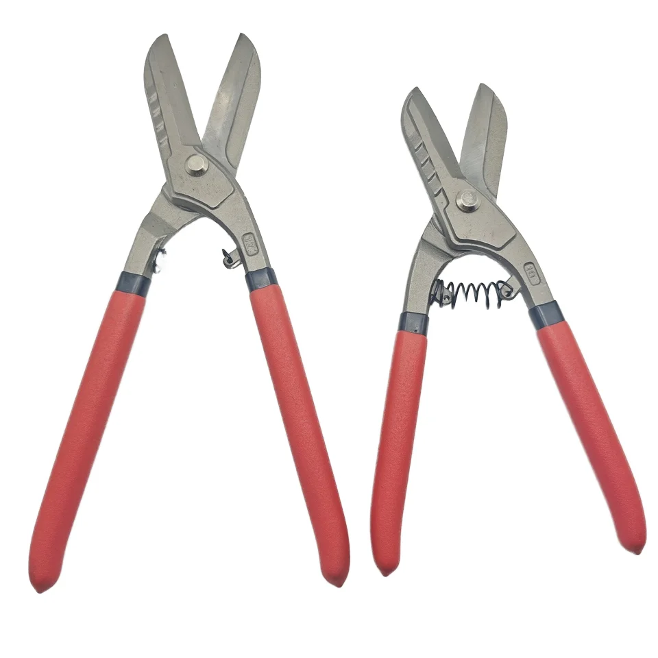 Professional Industrial Grade Tin Snips Smooth-Edge Aviation Sheet Shears with Steel and Rubber Handles