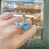 Bague Paraiba de taille ajustable