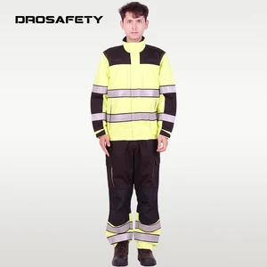 Custom Work Suits Flame Retardant Hi Vis Anti Static Two Piece Jacket and Pants Safety Suits for Men
