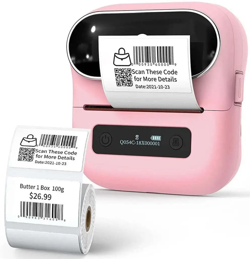 Phomemo Label Printer - M220 Label Maker, Bluetooth Mini Barcode Label  Printer, 3.14'' Wireless Portable Sticker Label Maker Machine for Mailing