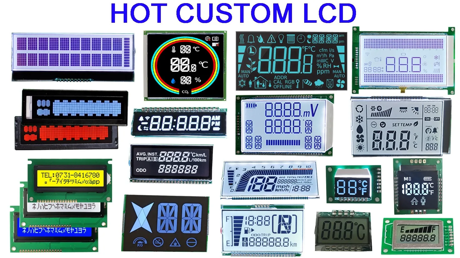Monochrome Lcd Display Manufacturer Custom Tn Color Black Va Htn Stn ...