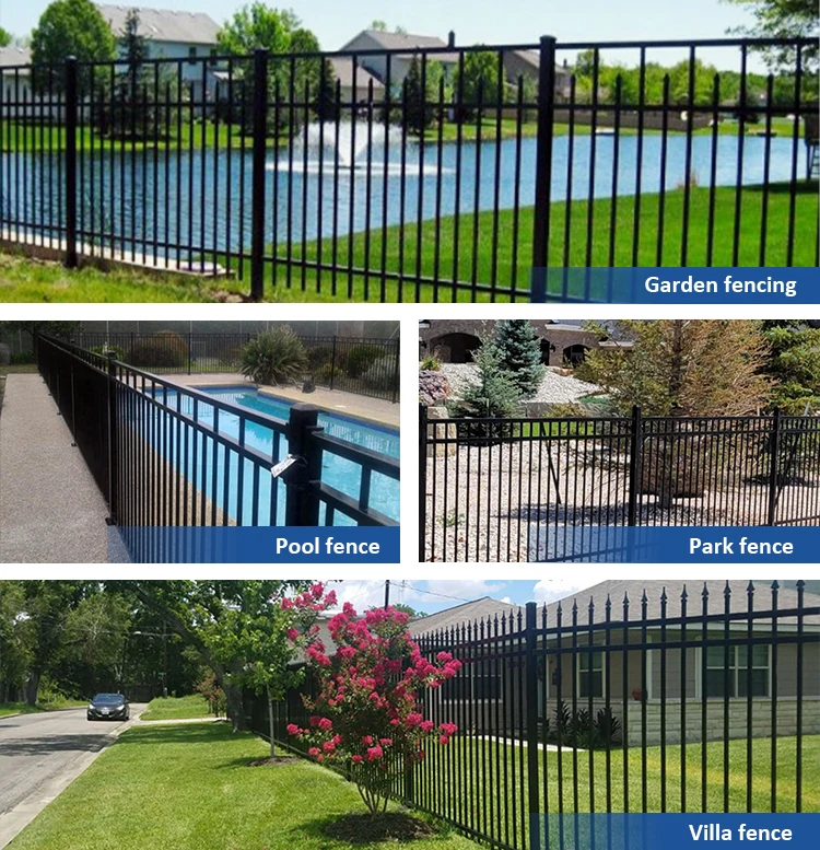 Aluminum Fence Black Horizontal Aluminum Louver Garden Metal Fence