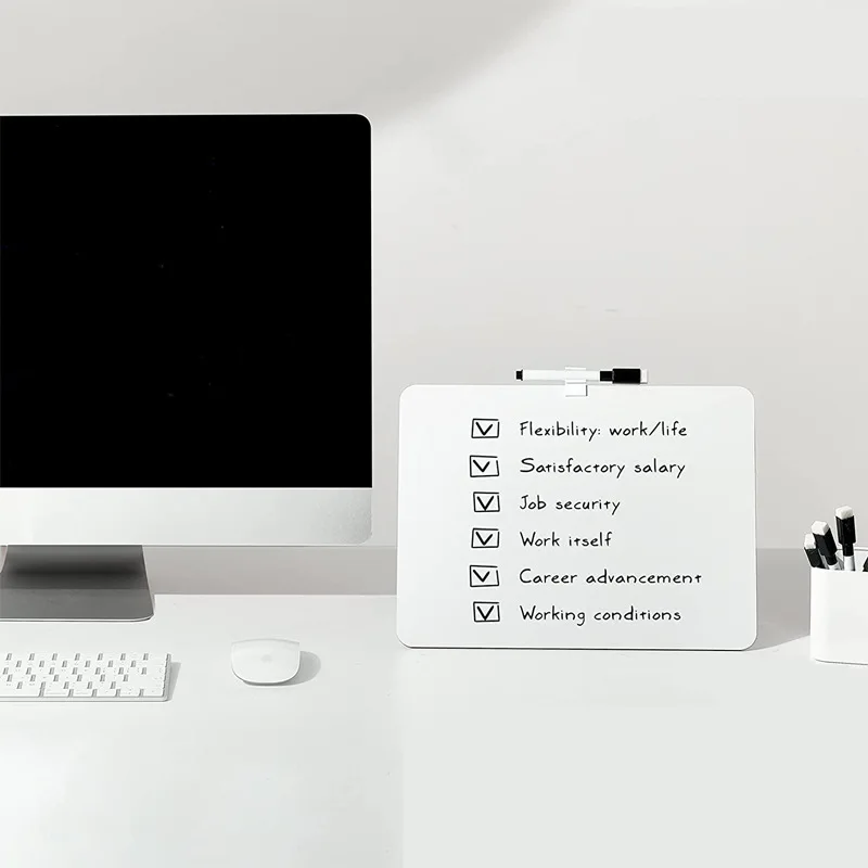 Двусторонняя белая доска малого размера для детей письма рисования школьная сухого