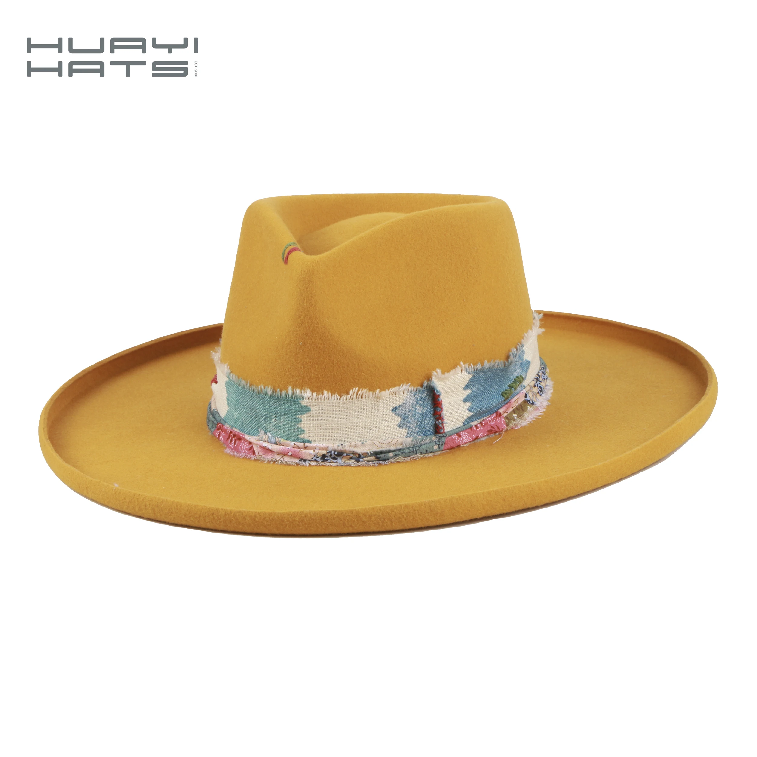 Shop Our 2023 Wholesale Custom Flat Wide Brim Wool Hats