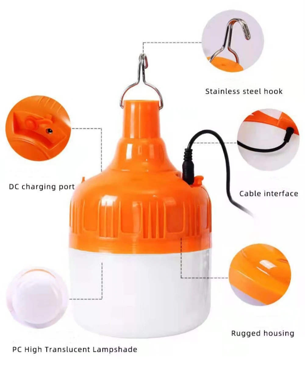 LED Solar Outdoor Waterproof Camping Tent Light Bulb