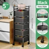 5 Tier black square basket