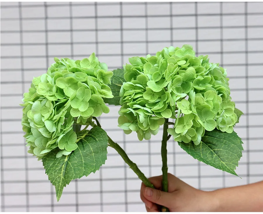 Ox639 Hot Sale Real Touch Hydrangea Artificial Flower Large Hydrangeas