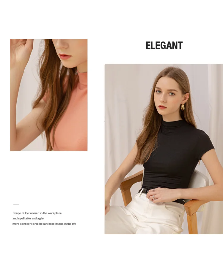 New Fashion Women's O-neck Short Sleeve European and American Compression In Stock for Tops