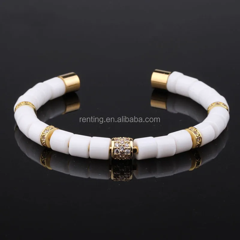 Anil Arjandas Bracelet Natural White Stone DIY Bangle