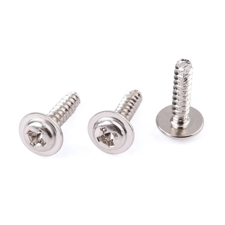 Factory fastener stainless steel SS304 SS316 A2-50 A2-70 cross recessed pan head with collar tapping screw DIN 968