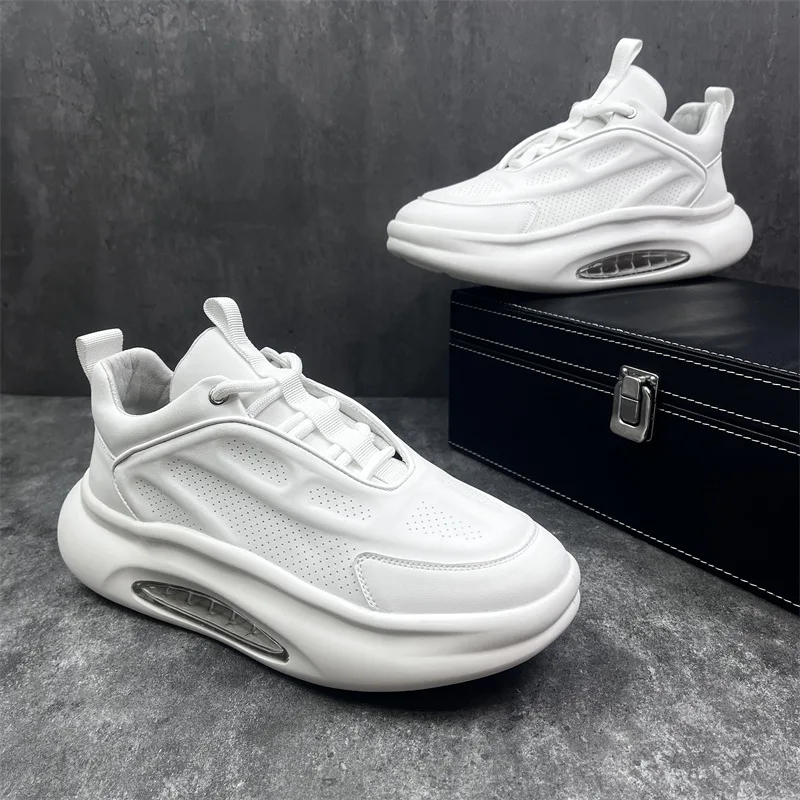 Men's Shoes 2024 New Summer Breathable Versatile Thick Sole Elevated Sports Shoes Casual Footwear