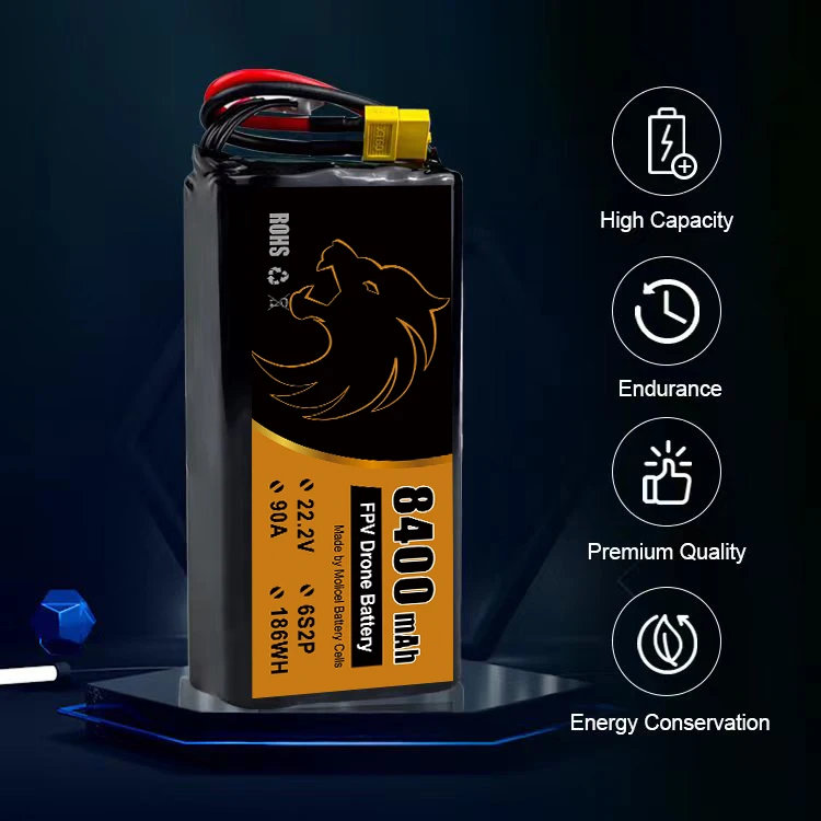 Fpv Discharge High Rate 8400mah Battery 6s2p Original Molicel 21700